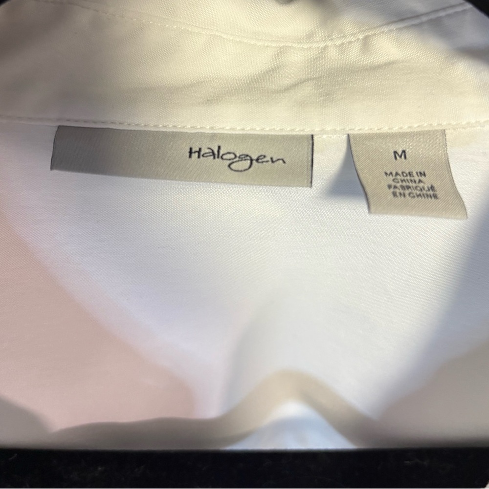 Halogen (Size M) White Buttoned Blouse - image 2